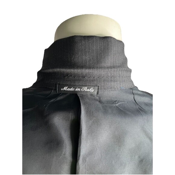 PAL ZALERI Men 38-40R Blazer Designer Wool Pinstripe Suit Jacket Made In Italy - Picture 7 of 16